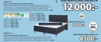 JYSK Gold c20 kontinentalsäng grå-40 erbjuda