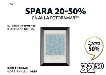 JYSK Karl fotoram erbjuda