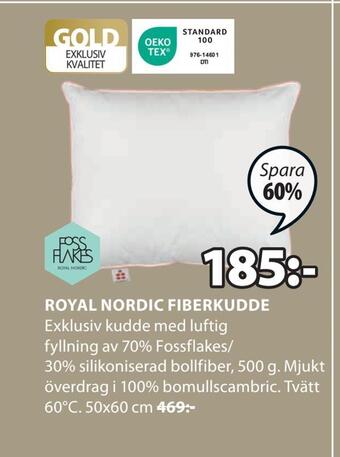 JYSK Royal nordic fiberkudde erbjuda