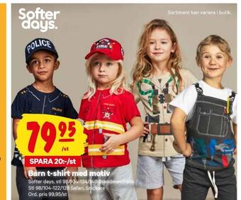 City Gross Barn t-shirt med motiv erbjuda