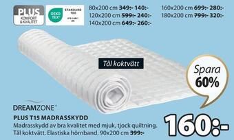 JYSK Plus t15 madrasskydd erbjuda