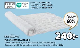 JYSK Plus t45 madrasskydd erbjuda