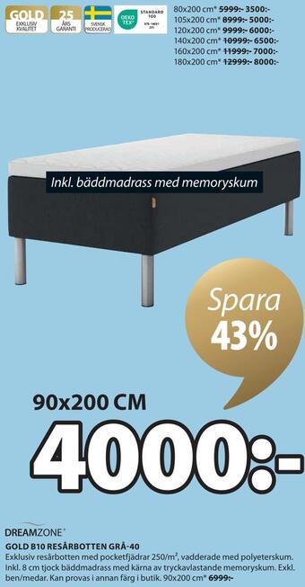 JYSK Gold b10 resårbotten grå-40 erbjuda