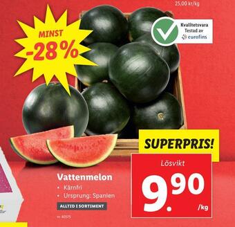 Lidl Vattenmelon erbjuda