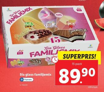 Lidl Sia glass familjemix erbjuda