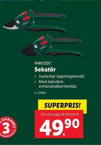 Lidl Sekatör erbjuda