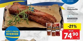 Lidl Fläskytterfilé erbjuda