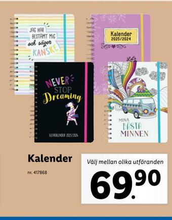 Lidl Kalender erbjuda