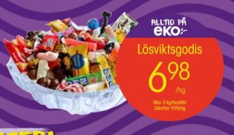 EKO Lösviktsgodis erbjuda