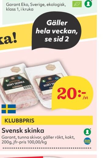 Hemköp Garant skinka erbjuda