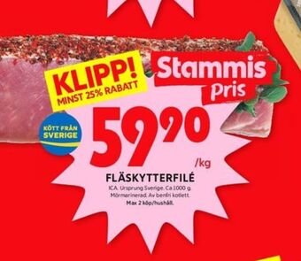 ICA Kvantum Ica fläskytterfilé erbjuda