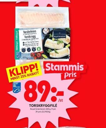 ICA Kvantum Royal greenland torskfilé erbjuda