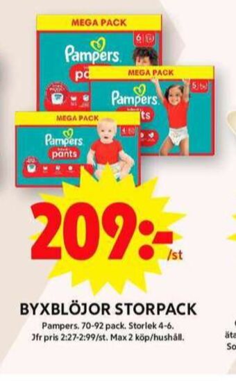 ICA Maxi Pampers blöjor erbjuda