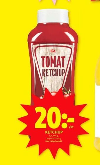 ICA Kvantum Ica ketchup erbjuda