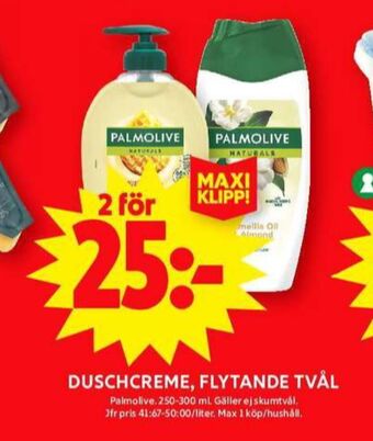 ICA Maxi Palmolive duschtvål erbjuda