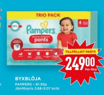 Willys Pampers blöjor erbjuda