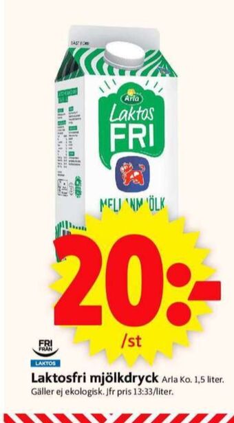 ICA Supermarket Arla mellanmjölk erbjuda