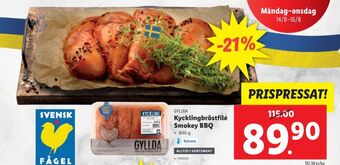 Lidl Gyllda kycklingbröstfilé erbjuda