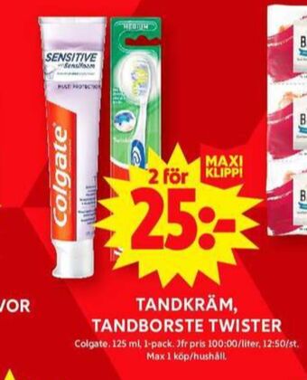ICA Maxi Colgate tandborste erbjuda