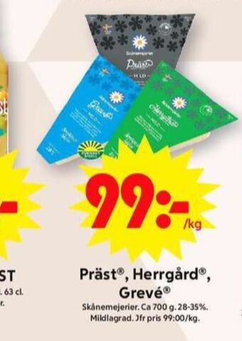 ICA Maxi Skånemejerier prästost erbjuda