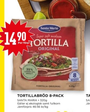 Willys Santa maria tortillas erbjuda