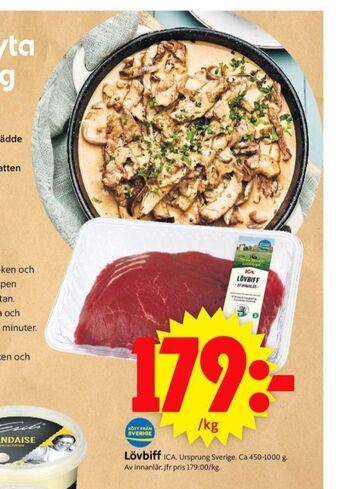 ICA Supermarket Ica lövbiff erbjuda