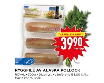 Willys Hemma Royal foods pollockfiléer erbjuda