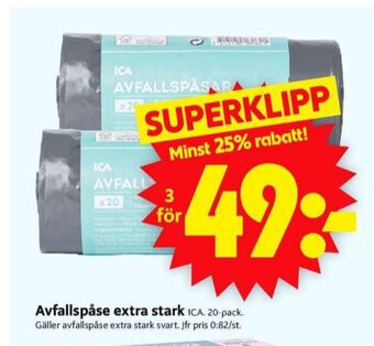 ICA Supermarket Ica avfallspåsar erbjuda
