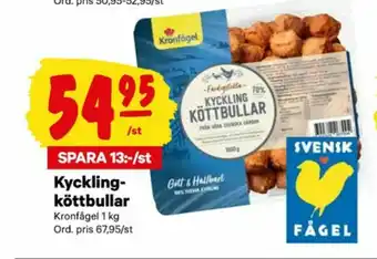 City Gross Kronfågel Kycklingköttbullar erbjuda