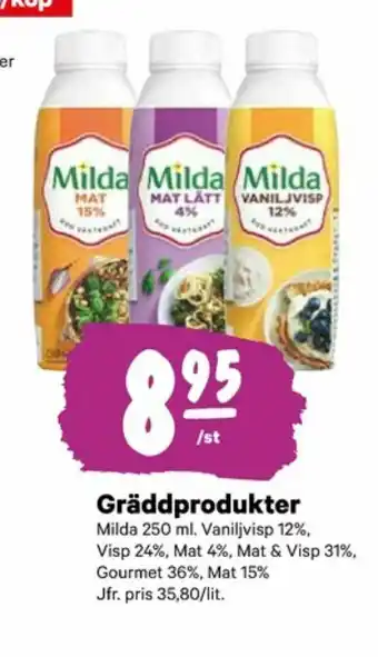 City Gross Milda Matlagningsgrädde erbjuda