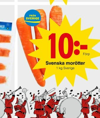 Matöppet Morötter erbjuda