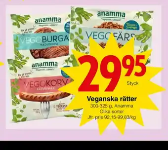 Matöppet Anamma Gott & Grönt Vegofärs erbjuda