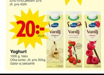 Matöppet Valio Yoghurt erbjuda
