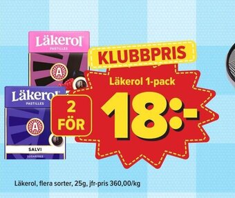 Östenssons Läkerol 1-pack erbjuda