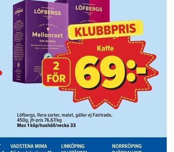 Östenssons Kaffe erbjuda