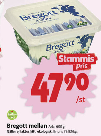 Bregott mellan Arla. 600 g.