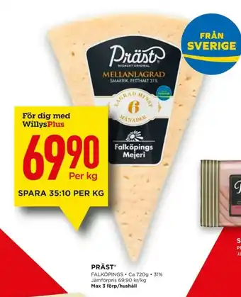 Willys Falköpings Präst 720g erbjuda