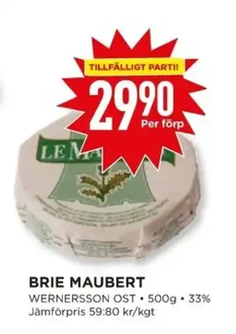 Willys Wernersson Ost Brie Maubert 500g erbjuda