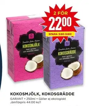 Garant Kokosmjölk, Kokosgrädde 250ml