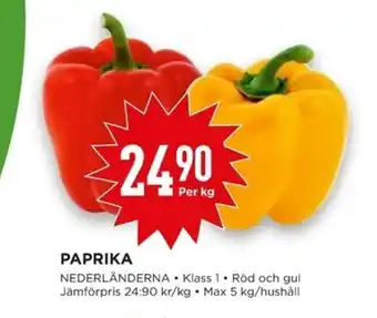 Willys Nederländerna Paprika erbjuda