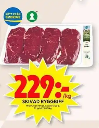 ICA Maxi Ursprung Skivad Ryggbiff 550-1100g erbjuda