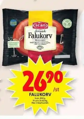 ICA Maxi Scan Falukorv 800g erbjuda