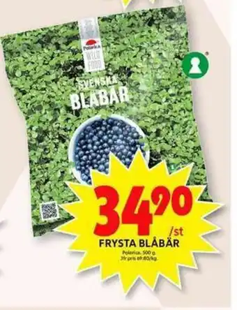 ICA Maxi Polarica Frysta Blåbär 500g erbjuda
