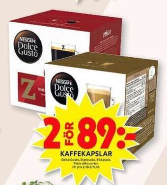 ICA Maxi Nescafe Dolce Gusto Kaffekapslar erbjuda