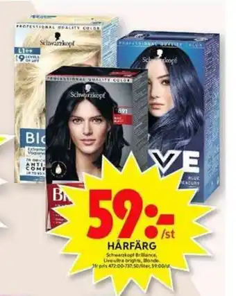 ICA Maxi Schwarzkopf Hårfärg erbjuda