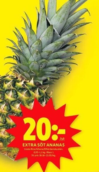 ICA Kvantum EXTRA SÖT ANANAS erbjuda