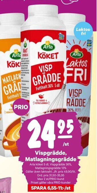 City Gross Vispgrädde, Matlagningsgrädde erbjuda