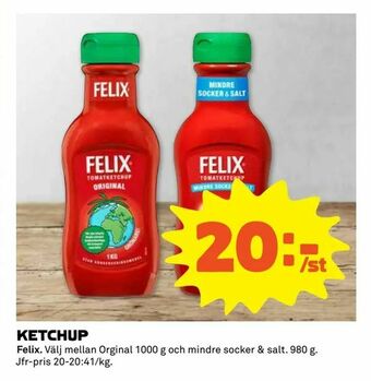 Coop Extra Ketchup erbjuda