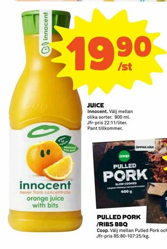 Coop Extra Juice erbjuda