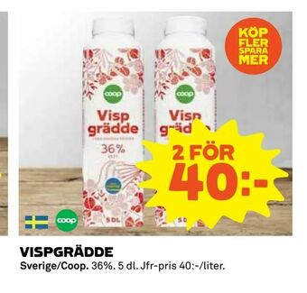 Coop Daglivs Vispgrädde erbjuda